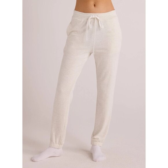 Bella Dahl Drawcord Jogger in Heathered Oat - Picture 2 of 4